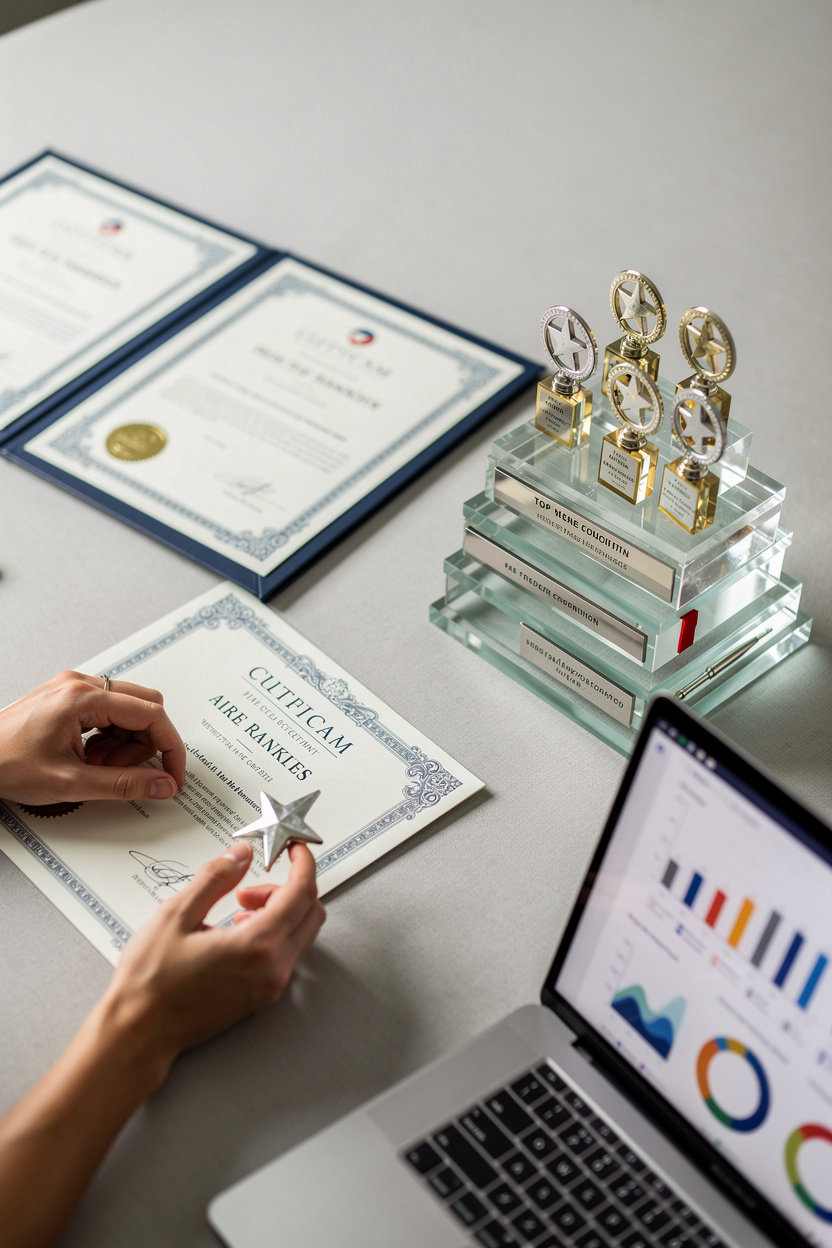 Bless Web Designs award-winning web design team and certifications demonstrating trusted service in Dallas